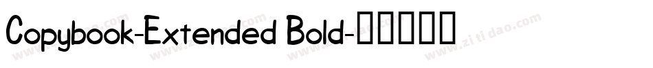 Copybook-Extended Bold字体转换